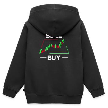 Börsenhändler Candlestick Chart Trading Geschenk - Kinder Premium Organic Zip Hoodie - Schwarz - Hinten - AI Model Kid Male (0cm)