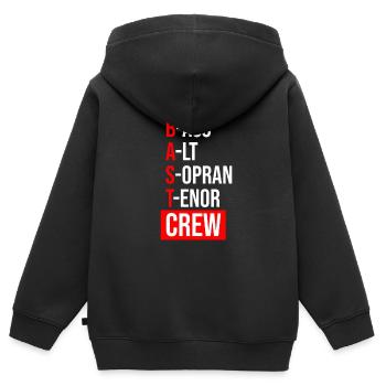 Chorale répétition chorale chanteurs - Sweat Premium à capuche zippé enfant bio - noir - Dos - AI Model Kid Male (0cm)