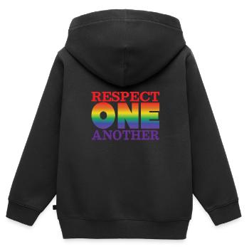Gay Love Homosexuell Gay Pride Geschenk Pride - Kinder Premium Organic Zip Hoodie - Schwarz - Hinten - AI Model Kid Male (0cm)