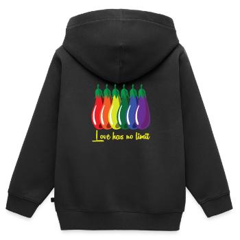Gay Love Homosexuell Gay Pride Geschenk Pride - Kinder Premium Organic Zip Hoodie - Schwarz - Hinten - AI Model Kid Male (0cm)