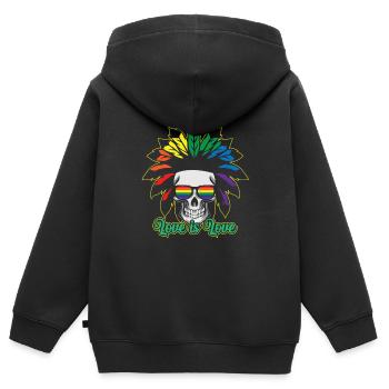 Gay Love Homosexuell Gay Pride Geschenk Pride - Kinder Premium Organic Zip Hoodie - Schwarz - Hinten - AI Model Kid Male (0cm)