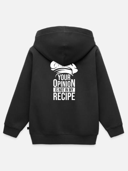 Chef Chef Hobby Chef Cucina Chef Chef Chef - Felpa Premium con cappuccio con zip bambino bio - nero