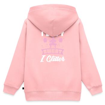 Gewichtheben Gewichtheber Langhantel - Kinder Premium Organic Zip Hoodie - Rosa - Hinten - AI Model Kid Female (0cm)