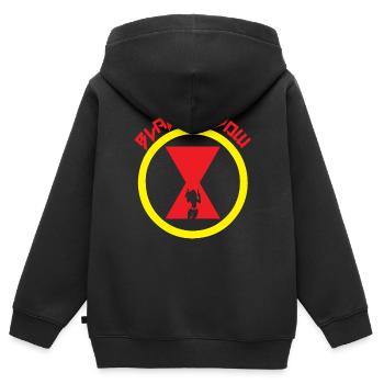 Black Widow Schwarze Witwe Spinne - Kinder Premium Organic Zip Hoodie - Schwarz - Hinten - AI Model Kid Male (0cm)