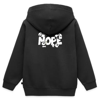 Refroidisseur paresseux Panda Nope - Sweat Premium à capuche zippé enfant bio - noir - Dos - AI Model Kid Male (0cm)