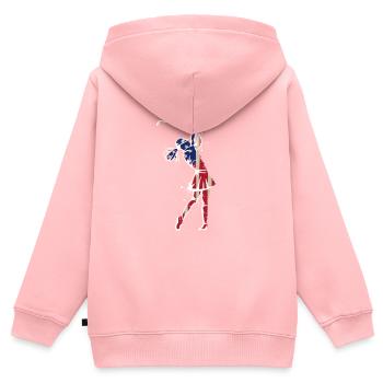 Golf Design für eine Golferin - Kinder Premium Organic Zip Hoodie - Rosa - Hinten - AI Model Kid Female (0cm)