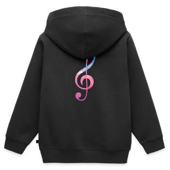 Chorale répétition chorale chanteurs - Sweat Premium à capuche zippé enfant bio - noir - Dos - AI Model Kid Male (0cm)