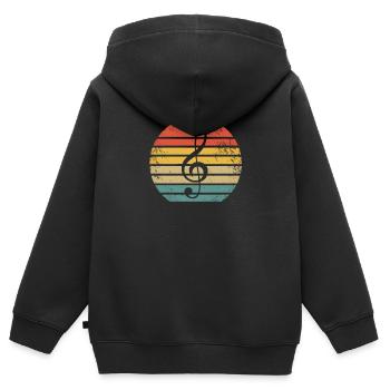 Chorale répétition chorale chanteurs - Sweat Premium à capuche zippé enfant bio - noir - Dos - AI Model Kid Male (0cm)