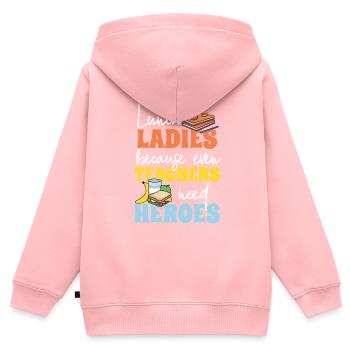 Cafeteria Canteen Lunch Lady Gift - Kids Premium Organic Zip-up Hoodie - rose - Back - AI Model Kid Female (0cm)