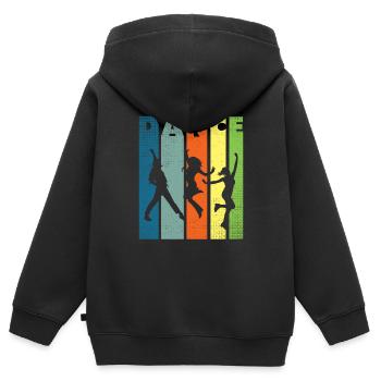 Danse danseuse danseuse danse école de danse - Sweat Premium à capuche zippé enfant bio - noir - Dos - AI Model Kid Male (0cm)