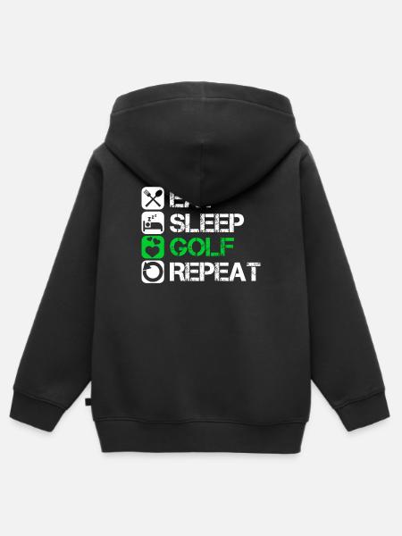 Golf Golfer Golfplatz Golfball - Kinder Premium Organic Zip Hoodie - Schwarz