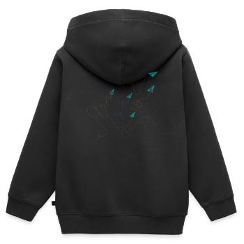 Origami - Kinder Premium Organic Zip Hoodie - Schwarz - Hinten - AI Model Kid Male (0cm)