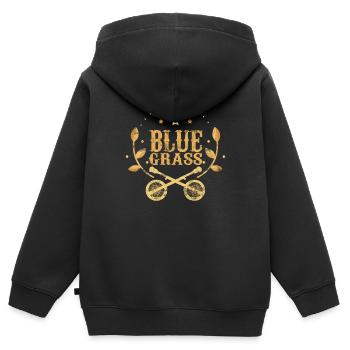 Bluegrass banjo music - Kids Premium Organic Zip-up Hoodie - black - Back - AI Model Kid Male (0cm)