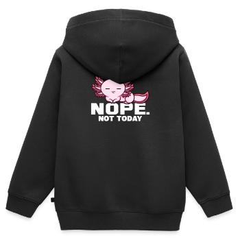 Axolotl Transverse Tooth Newt Tail Lurch Gift - Kids Premium Organic Zip-up Hoodie - black - Back - AI Model Kid Male (0cm)
