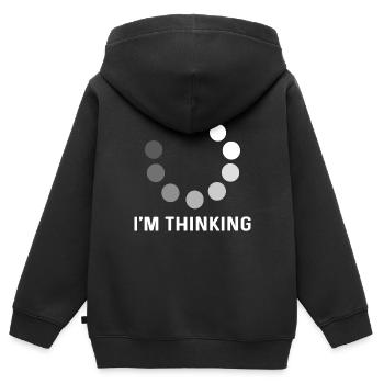 En cours de chargement Im Thinking ProgrammiererChargement Im Thinki - Sweat Premium à capuche zippé enfant bio - noir - Dos - AI Model Kid Male (0cm)