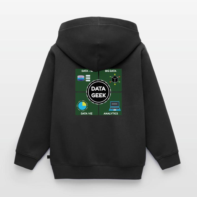 Talk Data To me Data Science und Datascientist Kinder Premium Organic Zip Hoodie