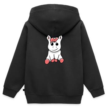 Einhorn Fabelwesen Kinder Baby Kleinkind - Kinder Premium Organic Zip Hoodie - Schwarz - Hinten - AI Model Kid Male (0cm)