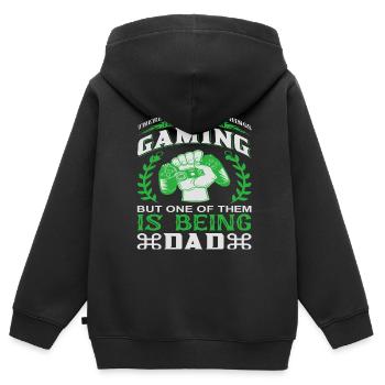 Gamer gamer player gift idea - Kids Premium Organic Zip-up Hoodie - black - Back - AI Model Kid Male (0cm)