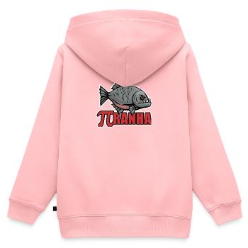 Piranha - Kids Premium Organic Zip-up Hoodie - rose - Back - AI Model Kid Female (0cm)