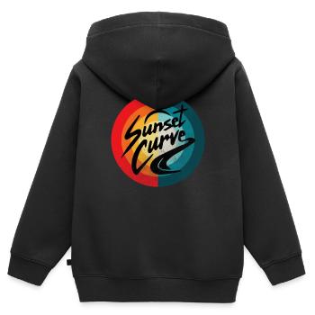 Vintage-Julie-Phantoms-Sunset - Kinder Premium Organic Zip Hoodie - Schwarz - Hinten - AI Model Kid Male (0cm)