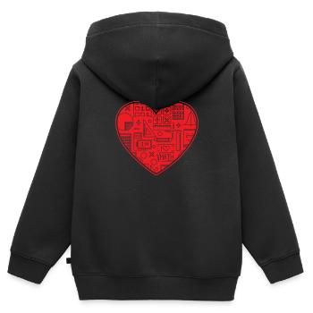 Mathématiques Chers mathématiciens - Sweat Premium à capuche zippé enfant bio - noir - Dos - AI Model Kid Male (0cm)