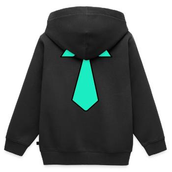 Mardi Gras Mardi Gras tie - Kids Premium Organic Zip-up Hoodie - black - Back - AI Model Kid Male (0cm)
