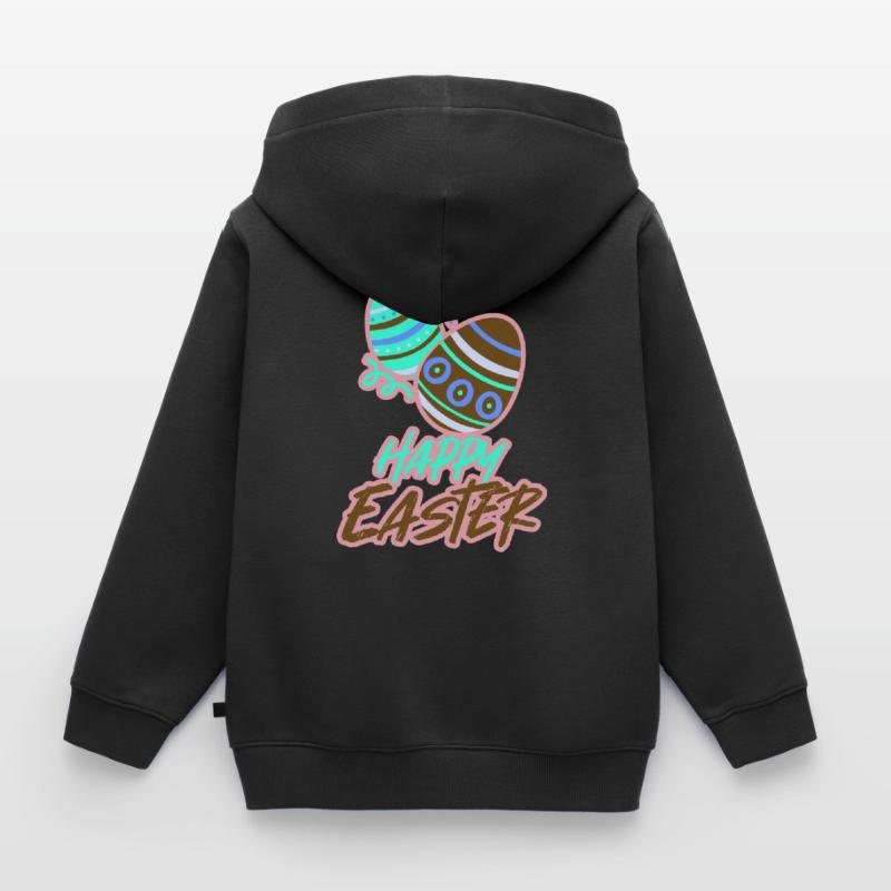 Easter Easter Happy Easter Easter Eggs Kids Premium Organic Zip-up Hoodie