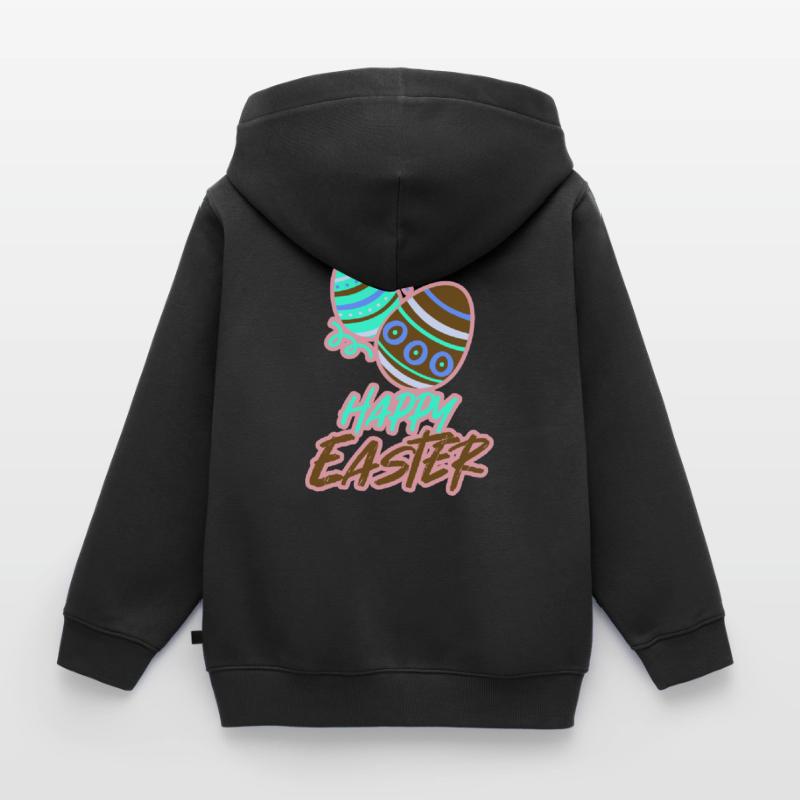 Easter Easter Happy Easter Easter Eggs Kids Premium Organic Zip-up Hoodie