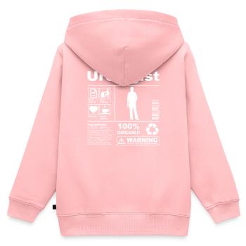 Description du produit Urologue - Sweat Premium à capuche zippé enfant bio - rose - Dos - AI Model Kid Female (0cm)