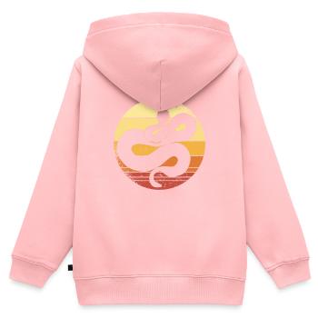 Snake - Kids Premium Organic Zip-up Hoodie - rose - Back - AI Model Kid Female (0cm)