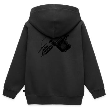 Tattoo Tätowiert - Kinder Premium Organic Zip Hoodie - Schwarz - Hinten - AI Model Kid Male (0cm)