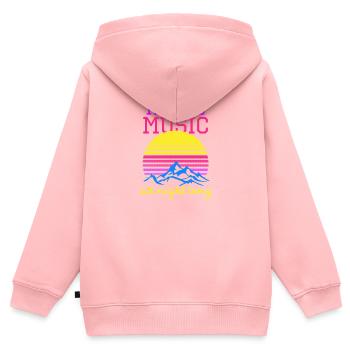 Cadeau de musique techno House House toute la nuit - Sweat Premium à capuche zippé enfant bio - rose - Dos - AI Model Kid Female (0cm)