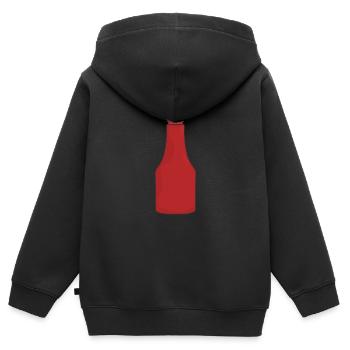 Ketchup - Kinder Premium Organic Zip Hoodie - Schwarz - Hinten - AI Model Kid Male (0cm)