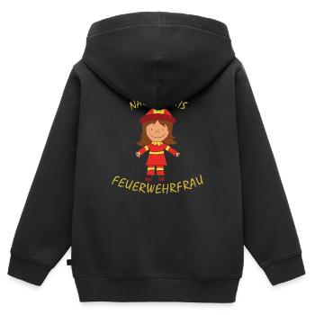 nachwuchs Feuerwehrfrau Jugendfeuerwehr löschen - Kinder Premium Organic Zip Hoodie - Schwarz - Hinten - AI Model Kid Male (0cm)