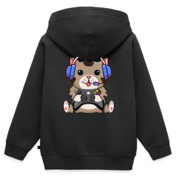 Gamer Gamer Funny DNA - Kids Premium Organic Zip-up Hoodie - black - Back - AI Model Kid Male (0cm)