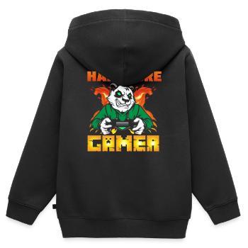 Gamer Gamer Funny DNA - Kids Premium Organic Zip-up Hoodie - black - Back - AI Model Kid Male (0cm)