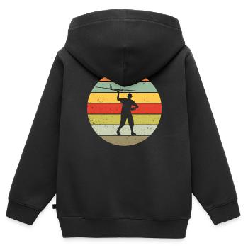Model Flight Model Maker Airplane Retro Gift - Kids Premium Organic Zip-up Hoodie - black - Back - AI Model Kid Male (0cm)