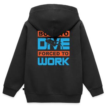 Diver Scuba Diving Diver - Kids Premium Organic Zip-up Hoodie - black - Back - AI Model Kid Male (0cm)
