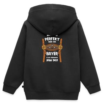Neamad is parfait mais ois Bayer is ma nah dro - Sweat Premium à capuche zippé enfant bio - noir - Dos - AI Model Kid Male (0cm)