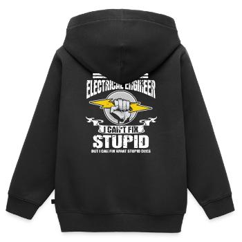 Electrical engineer - Kids Premium Organic Zip-up Hoodie - black - Back - AI Model Kid Male (0cm)