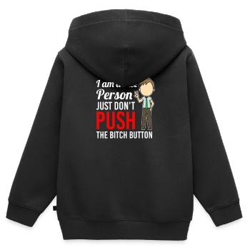 Funny - Kids Premium Organic Zip-up Hoodie - black - Back - AI Model Kid Male (0cm)
