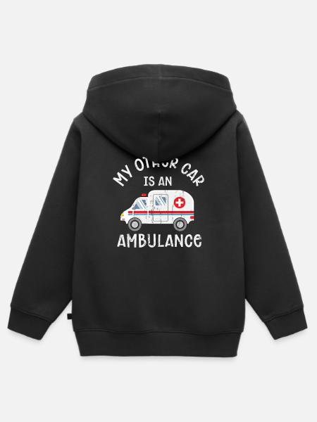 ambulanciers - Sweat Premium à capuche zippé enfant bio - noir