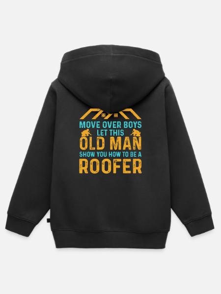 Dachdecker - Kinder Premium Organic Zip Hoodie - Schwarz