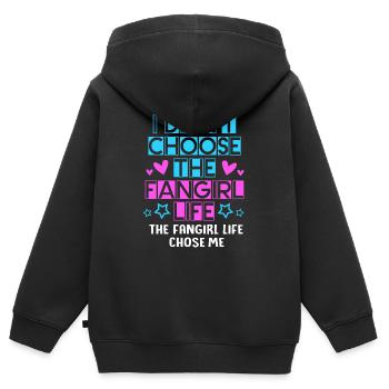 K-Pop Fan Korea Fangirl - Kids Premium Organic Zip-up Hoodie - black - Back - AI Model Kid Male (0cm)