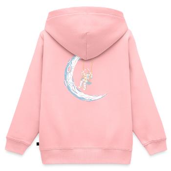 Moon Swing - Kids Premium Organic Zip-up Hoodie - rose - Back - AI Model Kid Female (0cm)
