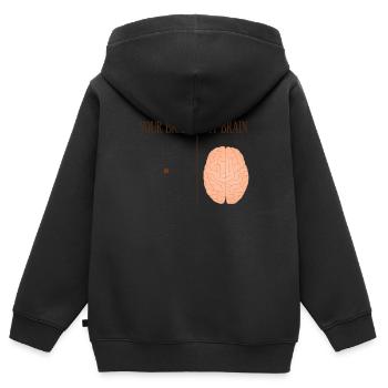 Your brain, my brain - Kids Premium Organic Zip-up Hoodie - black - Back - AI Model Kid Male (0cm)