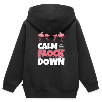 Calmez Le troupeau Vers le Bas - Sweat Premium à capuche zippé enfant bio - noir - Dos - AI Model Kid Male (0cm)
