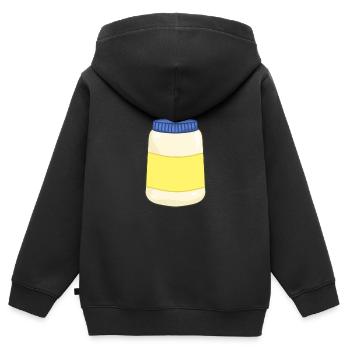 Mayonnaise - Sweat Premium à capuche zippé enfant bio - noir - Dos - AI Model Kid Male (0cm)
