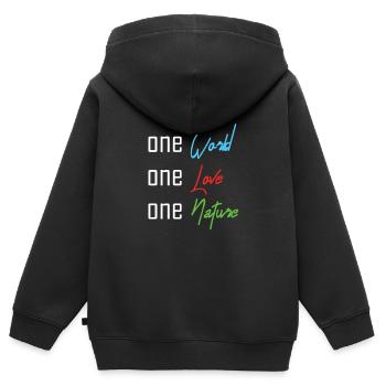 Sustainability - Kids Premium Organic Zip-up Hoodie - black - Back - AI Model Kid Male (0cm)