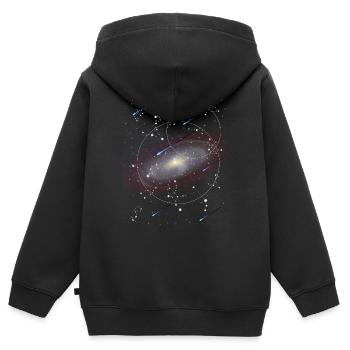 Astronomie - Kinder Premium Organic Zip Hoodie - Schwarz - Hinten - AI Model Kid Male (0cm)